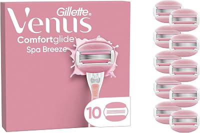 Gillette Venus ComfortGlide Spa Breeze Razor Refills 10 Pack 3 blades