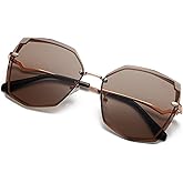 S.NOTIO Sunglasses for Women trendy Polygon Oversized Fashion Designer Style Gradient UV400 octagon Lens Metal Frame