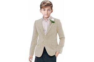 SAILIINY Boys Suit Blazer Retro Tweed Kids Jacket for Boy Herringbone Vintage Sport Coat Formal School Casual Wedding Jacket