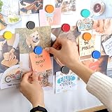 FINDMAG 24 Pack Fridge Magnets Colourful Round Rubber-Coated Strong Hold</n> view 4