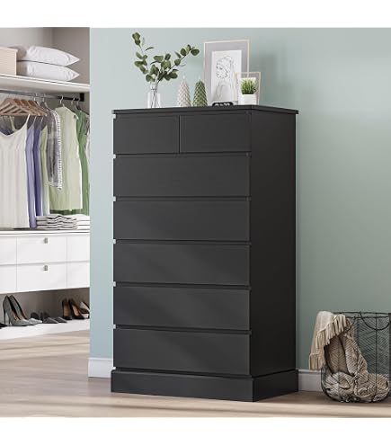 Amazon.com: BTHFST Tall 6 Drawers Black Dresser for Bedroom, Large Storage  Capacity Chest of Drawers, Storage Dresser Organizer for Closet, Hallway,  Living Room : Home & Kitchen