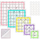 Quilting Rulers,5 Quilting Square Rulers(2.5",3.5", 5", 6", 8"),Quilting Rulers and Templates