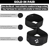 AQF Figure 8 Weight Lifting Straps with Padded Cuff Wrist Support view 3