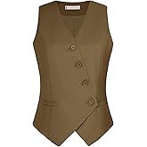 Belle Poque Waistcoat Vest for Women Suit Vest Tops Asymmetrical Hem Tuxedo Vest Sleeveless Blazers Jackets