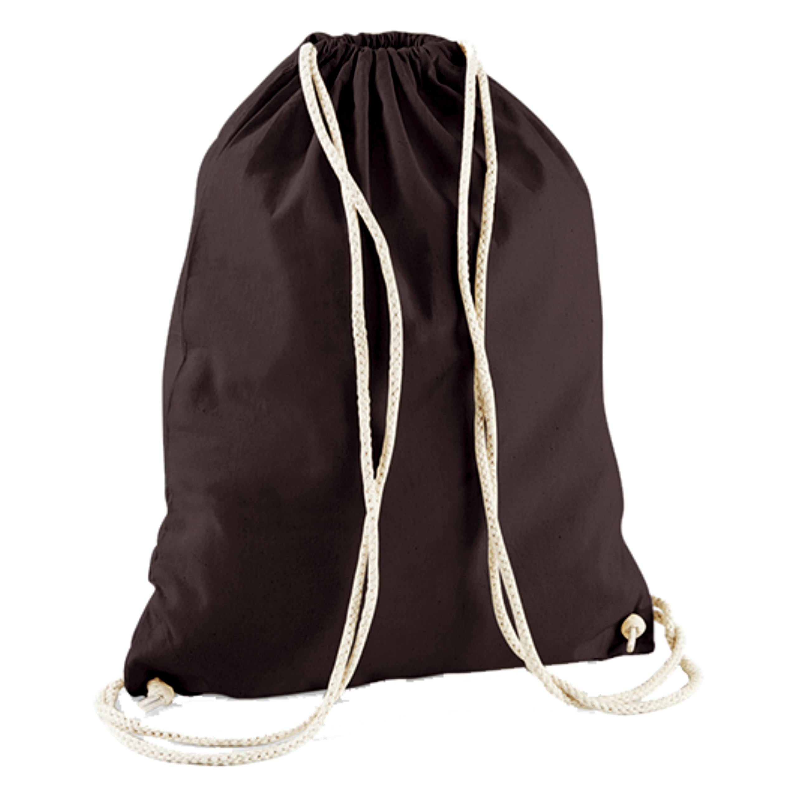 Veproli Cotton Gym Bag Sports Bag Drawstring Bag Gym Bag Jute School Backpack, brown, One Size