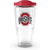 Tervis Made in USA Double Walled Ohio State Buckeyes Insulated Tumbler Cup Keeps Drinks Cold & Hot, 24oz, Emblem