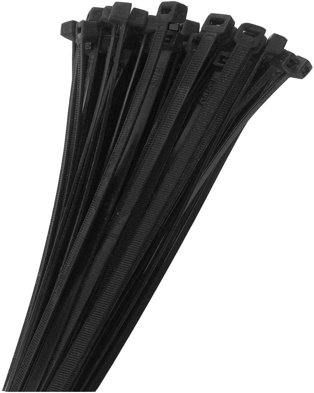 KnnX 28242 | Black Cable Tie | 3.6mm x 180mm | Pack of 100