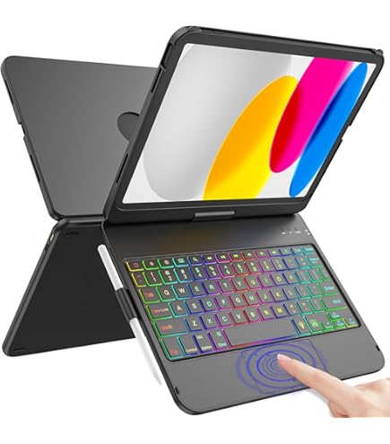 Amazon.com: aMZCaSE iPad (A16) 11th 10th Gen Case with Keyboard