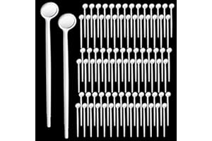 Geiserailie 300 Pcs Disposable Dental Mirror Anti Fog Mouth Mirror Individually Packed Dental Mirror for Teeth Oral Teeth Mirrors with Handles Plastic Tooth Mirror Dental Tool for Household (White)