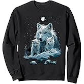 Mommy Wolf Snow Graphic Wolf Lovers Mother's Day Christmas Sweatshirt