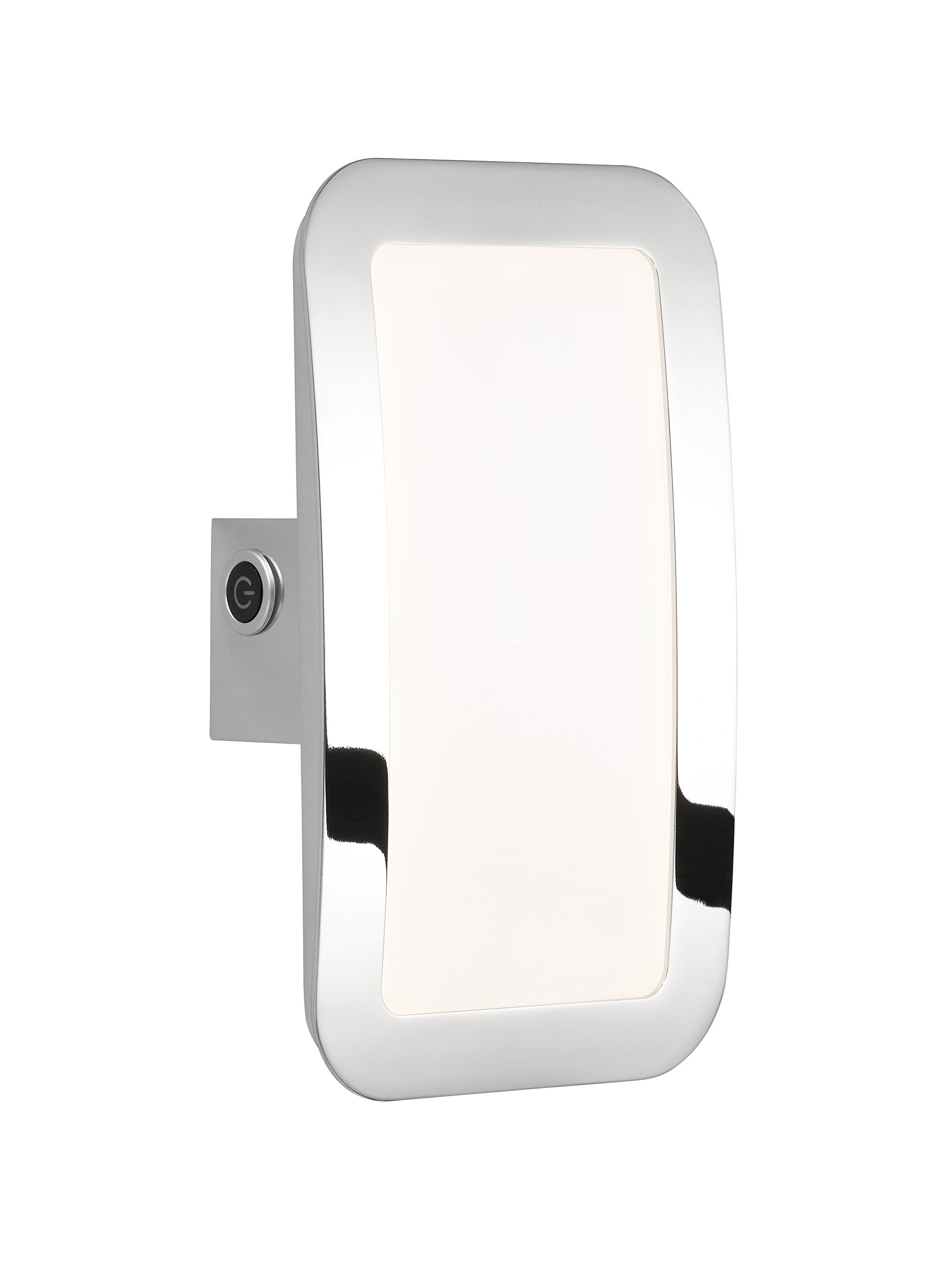 WOFI 4526.01.01.6000 A+ Wall Light, Metal, 8 Watt, Integrated, Chrome, 25 x 15 x 6.2 cm