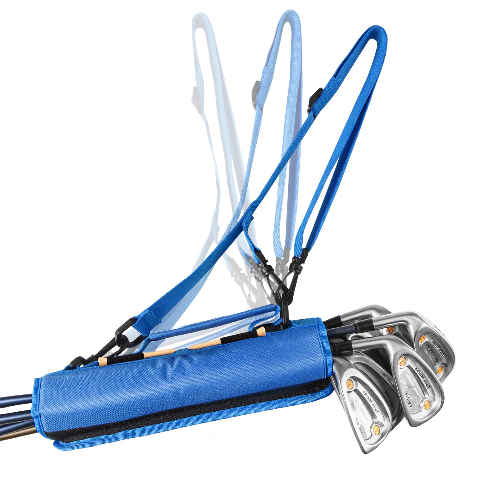 Golf Club Bag Mini for Men Women Driving Range Course Practice, Golf Pencil Bag with Shoulder Straps Sleeves Lightweight Durable Fashion for Golf Training (Blue)