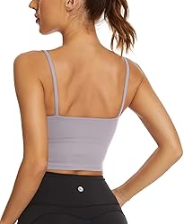 Tandisk Women Sports Bra Longline Crop Tank Top
