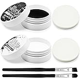 Black and White Face Paint Set - 2.47 oz Halloween Face Body Paint Skeleton Ghost Skull Cosplay Costume Professional SFX Corpse Special Effects Makeup Kit for Adults Kids Full Coverage Skin Paints
