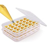 77L Deviled Egg Containers with Lid, (Set of 2), Plastic Deviled Egg Carrier Tray for 60 Eggs, Clear Storage Egg Holder for R