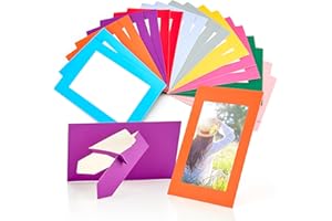 ANTNEST 50 Packs Paper Picture Frames 4x6in, Multicolor Standing Cardboard Photo Frame for Back to School Decoratio, nDIY Paper Cardboard Photo, Showing Family Photos,Classroom Crafts School and Office Decor (10 Colors)