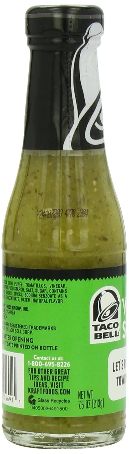 Amazon Com Taco Bell Verde Salsa Sauce 7 5 Oz Bottles Pack Of 12 Grocery Gourmet Food