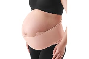 Momcozy Belly Bands for Pregnant Women, One-Piece & Portable Pregnancy Belly Band with Ergonest Back Support & Breathable Fabric – Adjustable Maternity Belt for Small/Round/High-Carrying Belly
