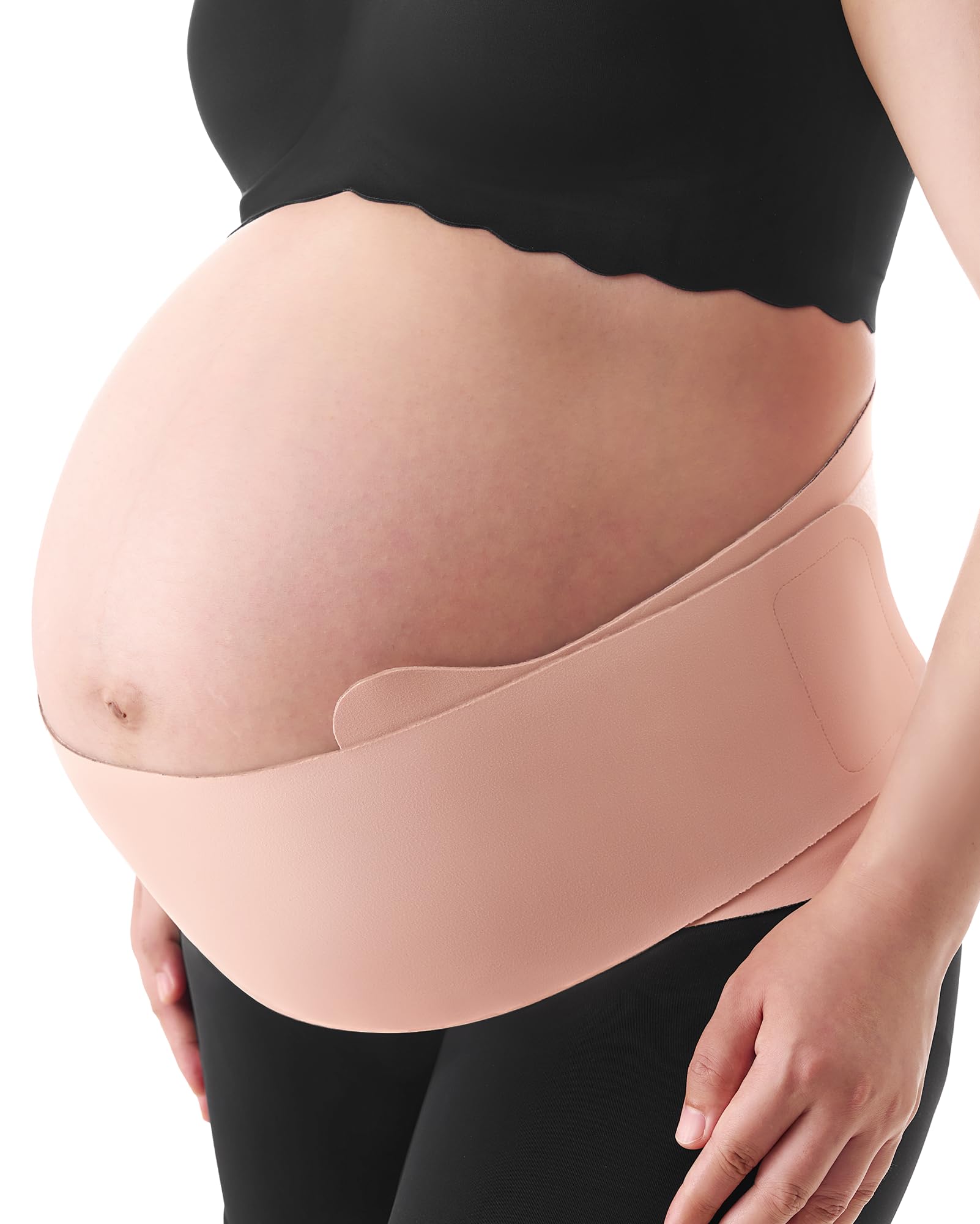 Photo 1 of MED Momcozy Belly Bands for Pregnant Women, One-Piece & Portable Pregnancy Belly Band with Ergonest Back Support & Breathable Fabric – Adjustable Maternity Belt for Small/Round/High-Carrying Belly