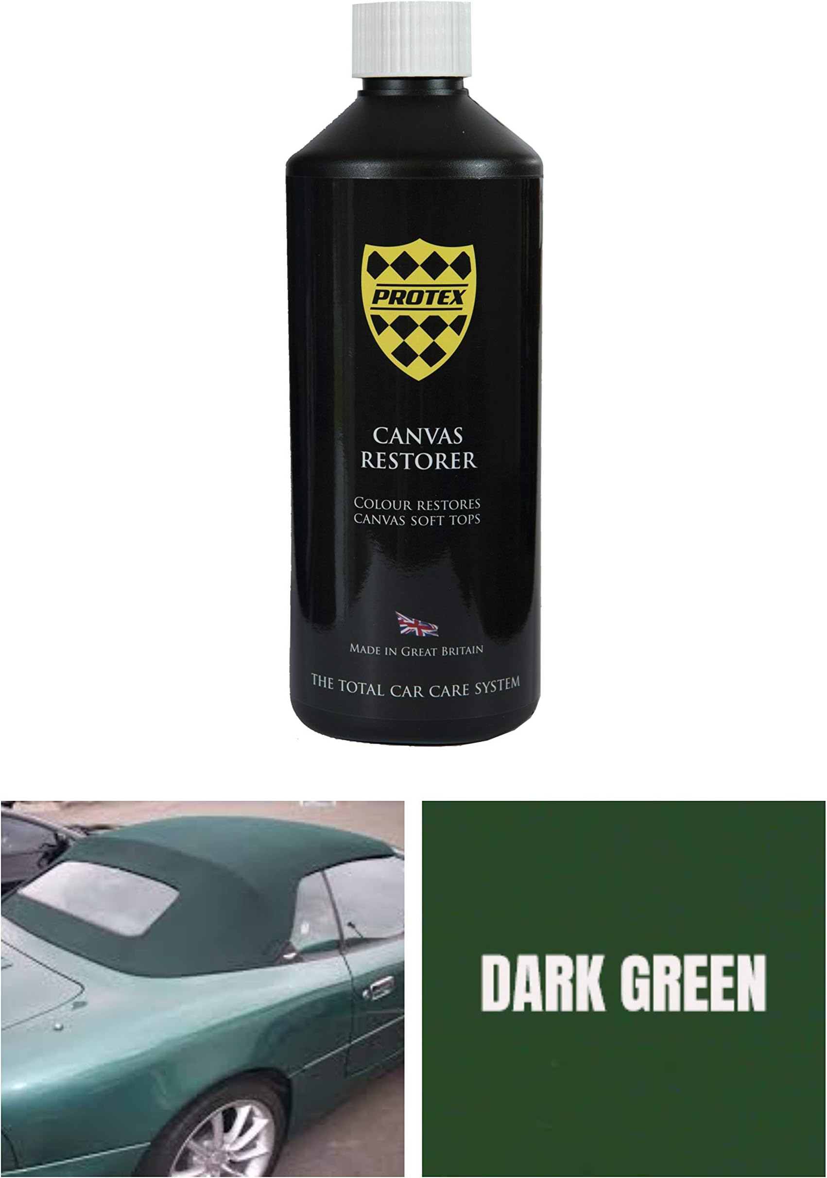 Protex World Convertible Soft Top Canvas Restorer Dark Green 1 LTR.