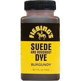 Fiebing's Burgundy Suede Dye (4 oz) - Recolor, Brighten &amp; Restore Suede &amp; Roughout Leather Shoes, Furniture, Purse - Includes Wool Dauber for Easy Application - Flexible When Dry, Won't Crack or Peel