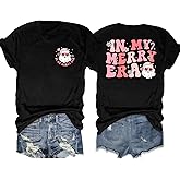Christmas T-Shirt for Women in My Christmas Era Shirt Cute Groovy Christmas Shirts Xmas Vacation Tee