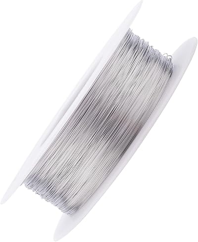 SKYPRO 304 Stainless Steel Wire 0.1mm Soft Rustproof 328Ft for DIY Crafting