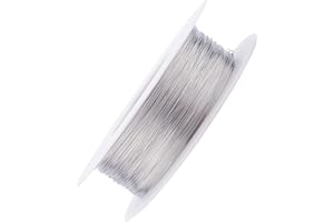 SKYPRO 304 Stainless Steel Wire 0.04mm 328Ft Soft Steel Wire Solid Bare Stainless Steel Wire Single Strand Lashing Soft Iron Wire Rustproof Crafts Wire