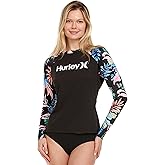 Hurley Rash Guard for Women, Womens Rash Guard Long Sleeve Shirts, Rashguard Swim Shirt Women UPF 50+ SPF & UV Protection