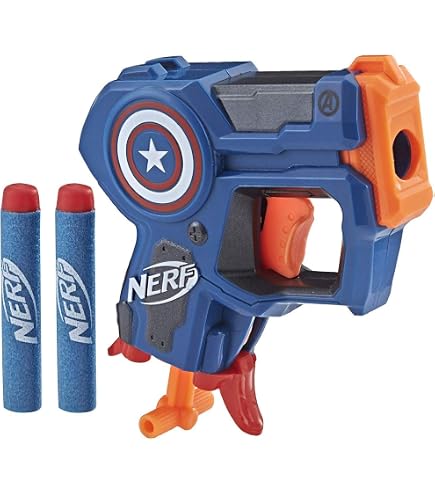 Foudroyeur à Fléchettes Nerf Marvel Captain America, Tire Unique Comprend 10 Flechettes Elite 8 Ans Et Plus 1501981p Foudroyeur à Fléchettes Nerf Marvel Captain America, Tire Unique Comprend 10 Flechettes Elite 8 Ans Et Plus 1501981p