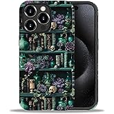 DAIZAG Compatible with iPhone 15 Pro Max Case,The Magician's Bookshelf 2 in 1 Heavy Duty Shockproof Rugged Hard PC+Soft Silicone Protective Cover