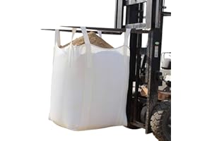 FIBC Bulk Bag, Ton Bag, 35"L x 35"W x 43"H, 2200lbs SWL, Heavy Duty Bulk Bag for Industry Agriculture (2)