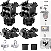 NEEWER 8 PCs Hot Shoe Mount Adapter Kit, Including Triple Cold Shoe Mount, 1/4” Screw Adapter, Flash Stand Bracket, and Hot S