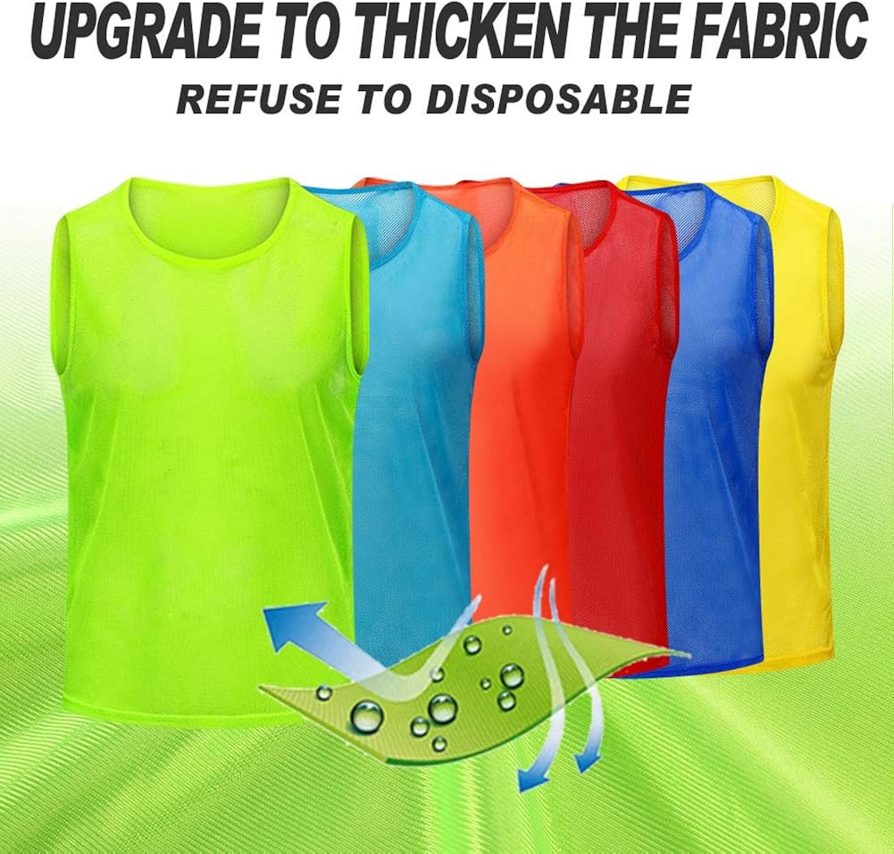 Antoyo Basketball Jersey，Pinnies Adult，Scrimmage Vests for Kids Soccer Training Equipment: Clothing