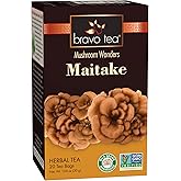 Bravo Tea Maitake Mushroom Herbal Tea, Caffeine Free 20 Tea Bags