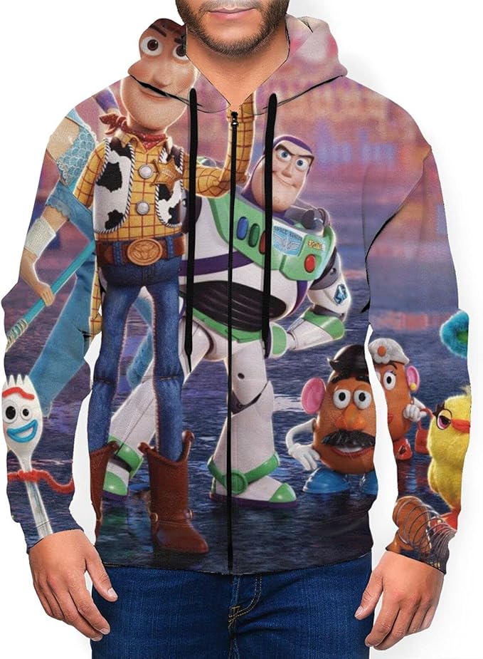 Amazon.com: Toy Story Men's Hoodie Fashion Full-Zip Pullover Hoodies Sweatshirt Outerwear For 