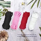 picoggo 10m Cotton Rope 8mm Thick Macrame Cord, 2 Pack Black & Red view 4