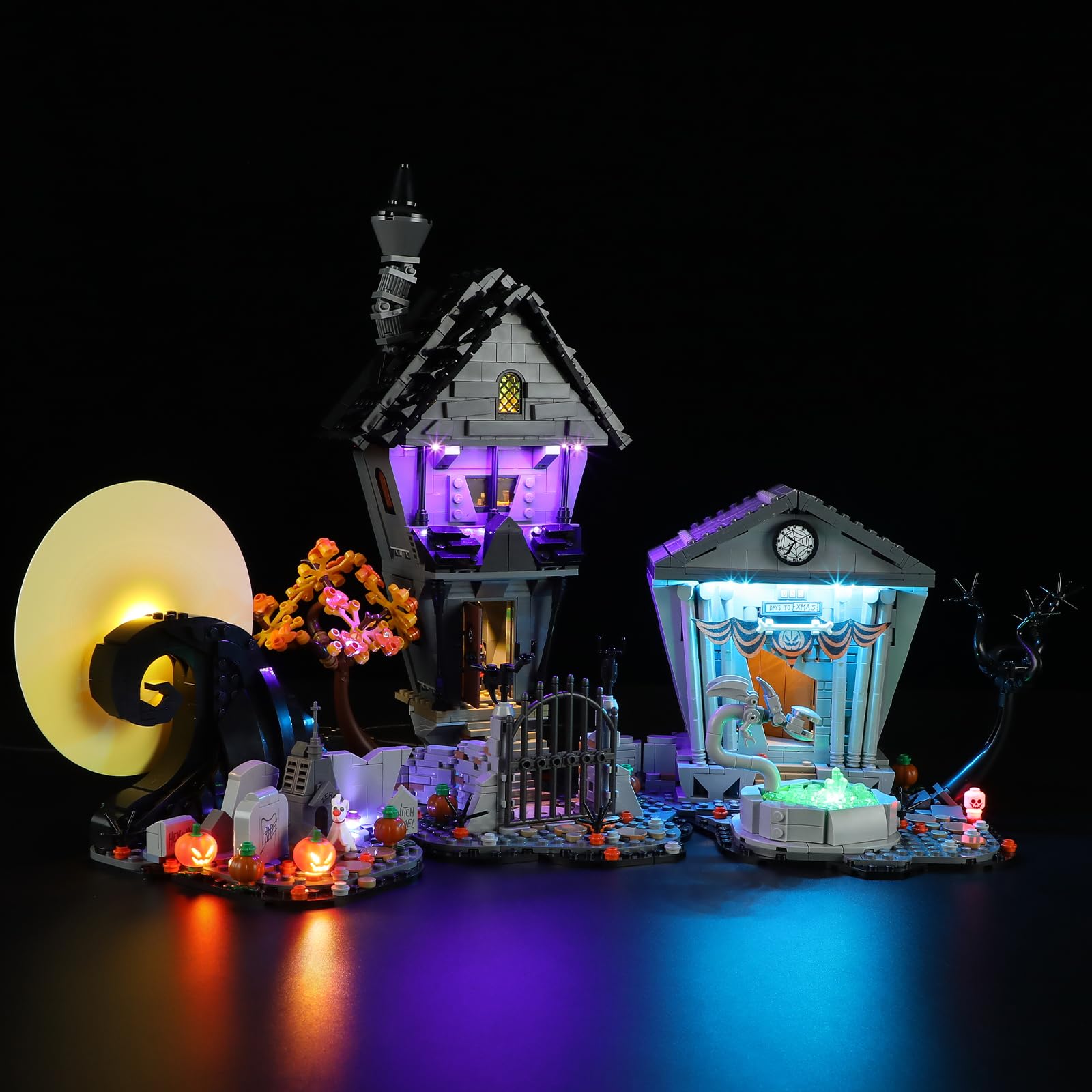 MENZAVA LED Light Set Compatible with LEGO 21351 Disney Tim Burton's The Nightmare Before Christmas Ideas Building Blocks Model - Model Set NOT Included