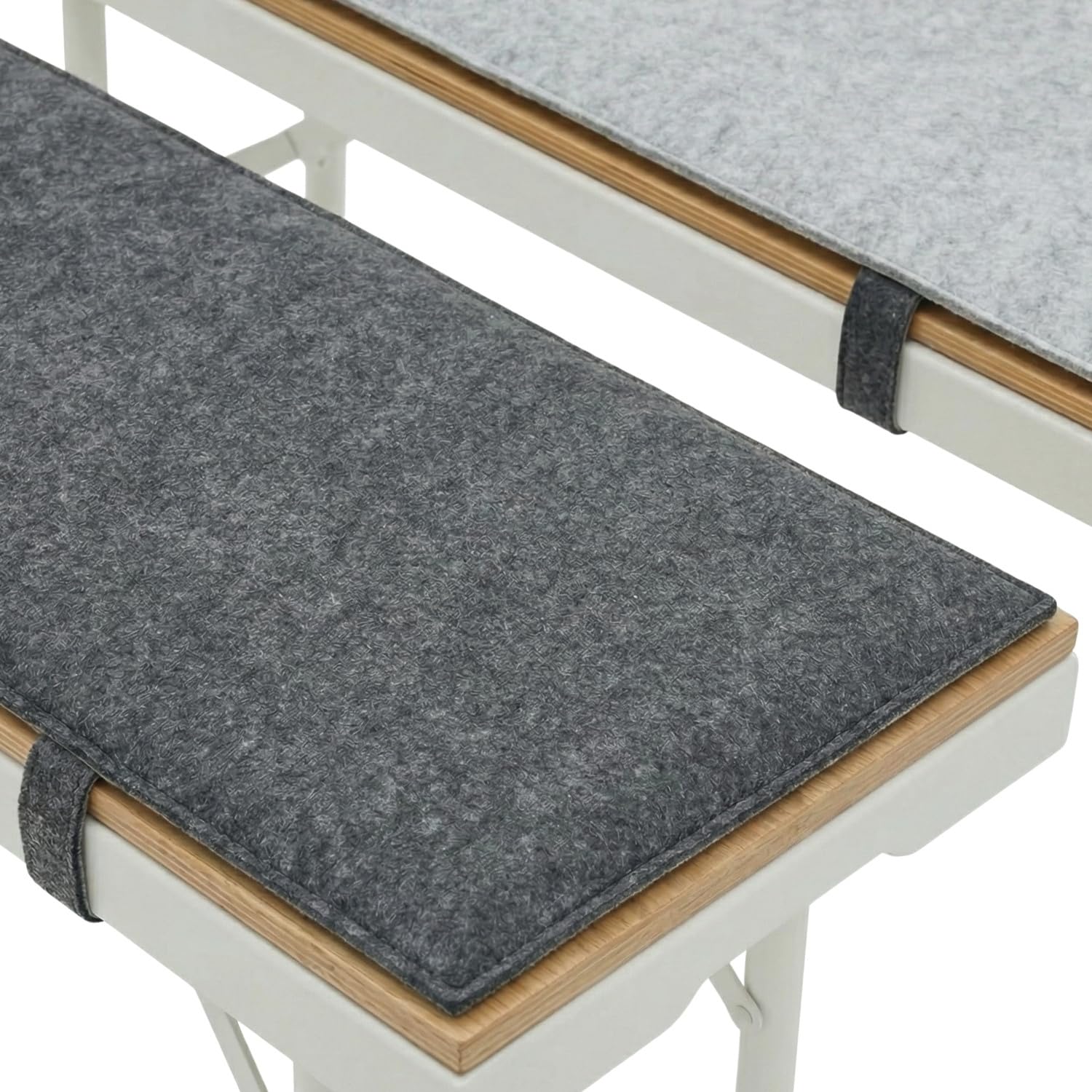 DuneDesign 2x Reversible Beer Bench Felt Cushion - 220 x 25 x 2cm Padded Beer Tent Set Seat Cover