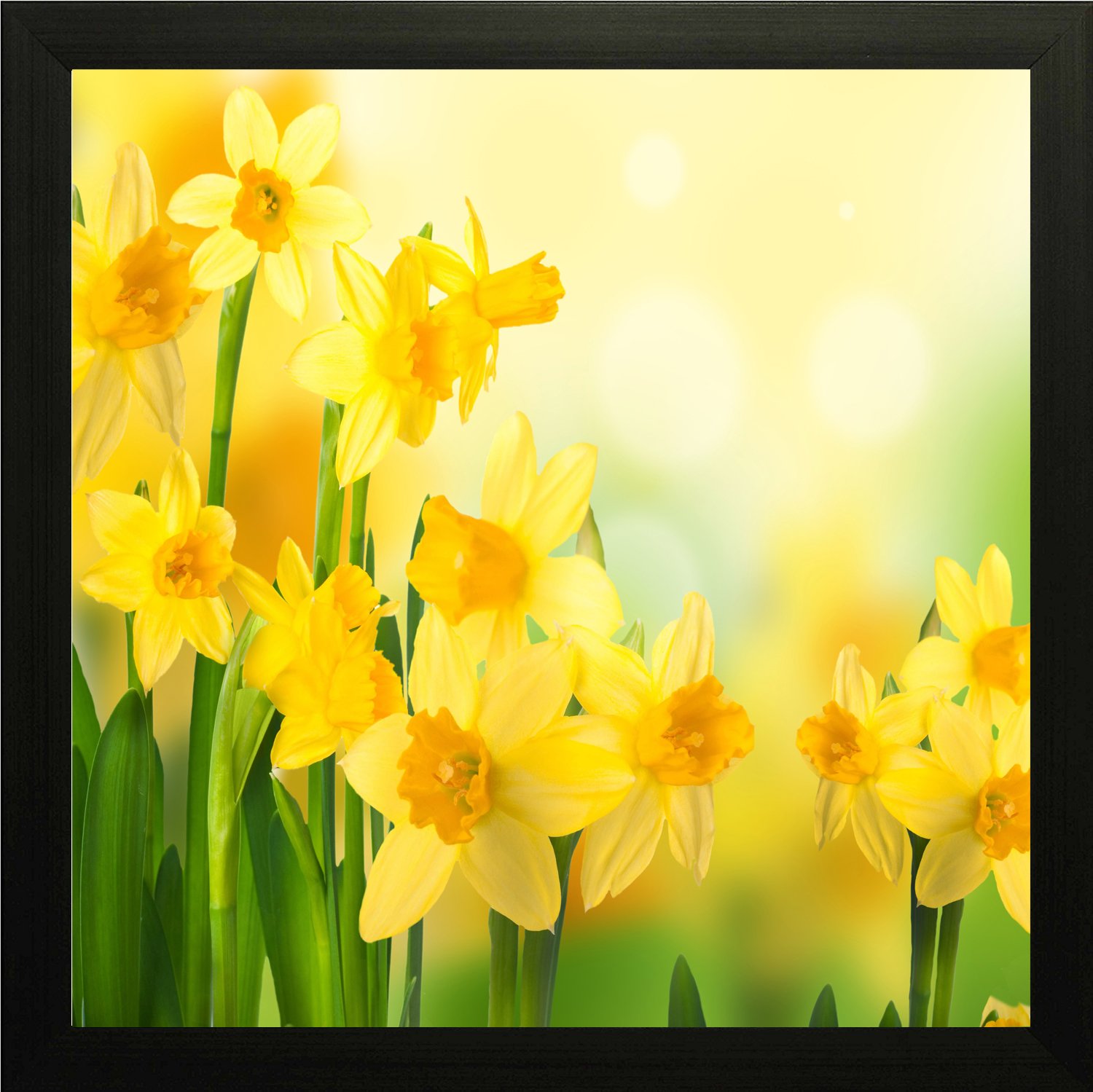 Ppd Wall Paintings With Picture Frame For Wall Yellow Flower Frame Painting Frame Size 12 Inch X 12 Inch Special Effect Textured Amazon In Home Kitchen