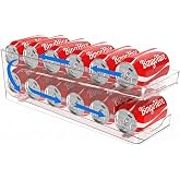 BingoHive FIFO Rolling Soda Can Organizer for Fridge, Holds 12 Cans Beer | Pop Can Organizer for Drink Beer Seltzer Soda Can Dispenser for Refrigerator 11.15oz 12oz Can Holder Storage Pantry Container