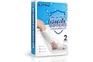 NITTIID Waterproof Cast Covers for Shower Leg - Watertight Seal - Adult & Kids - Reusable 2-Pack Leg Cast Covers for Shower Adult