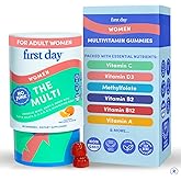 FIRST DAY Multivitamin for Women - Daily Womens Multivitamin Gummies - Vitamin A C D E B12, Magnesium, Zinc, Biotin – Vegan, Gluten Free Womens Vitamins - Hair Growth, Skin, Energy – 30 Day Supply