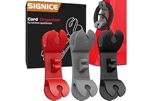 SIGNICE Cord Organizer for Appliances - Upgraded Patented 3 Pack Tidy Cord Wrapper Holder Wrap Keeper Cord Winder Stick on Kitchen Mixer, Blender, Coffee Maker, Pressure Cooker, Air Fryer (Multi-Color)