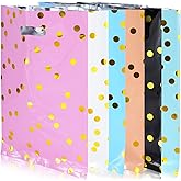 Agaommio 30pcs Party Favor Bags for Kids Birthday Goodies Bags,Christmas Gift Bag Plastic Gift Bags for Kids Girls Boys Candy Birthday Party Favor Gift Wraps (30pcs Polka Dot Pattern 6colors)