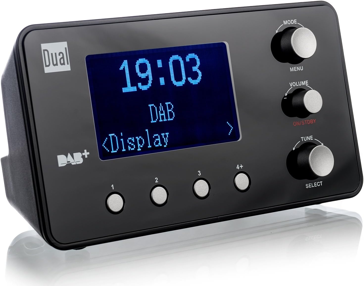 Dual DAB CR 25.1 Radiowecker (DAB / UKW-Radio, Senderspeicherfunktion, Snooze-Funktion, 2 ...