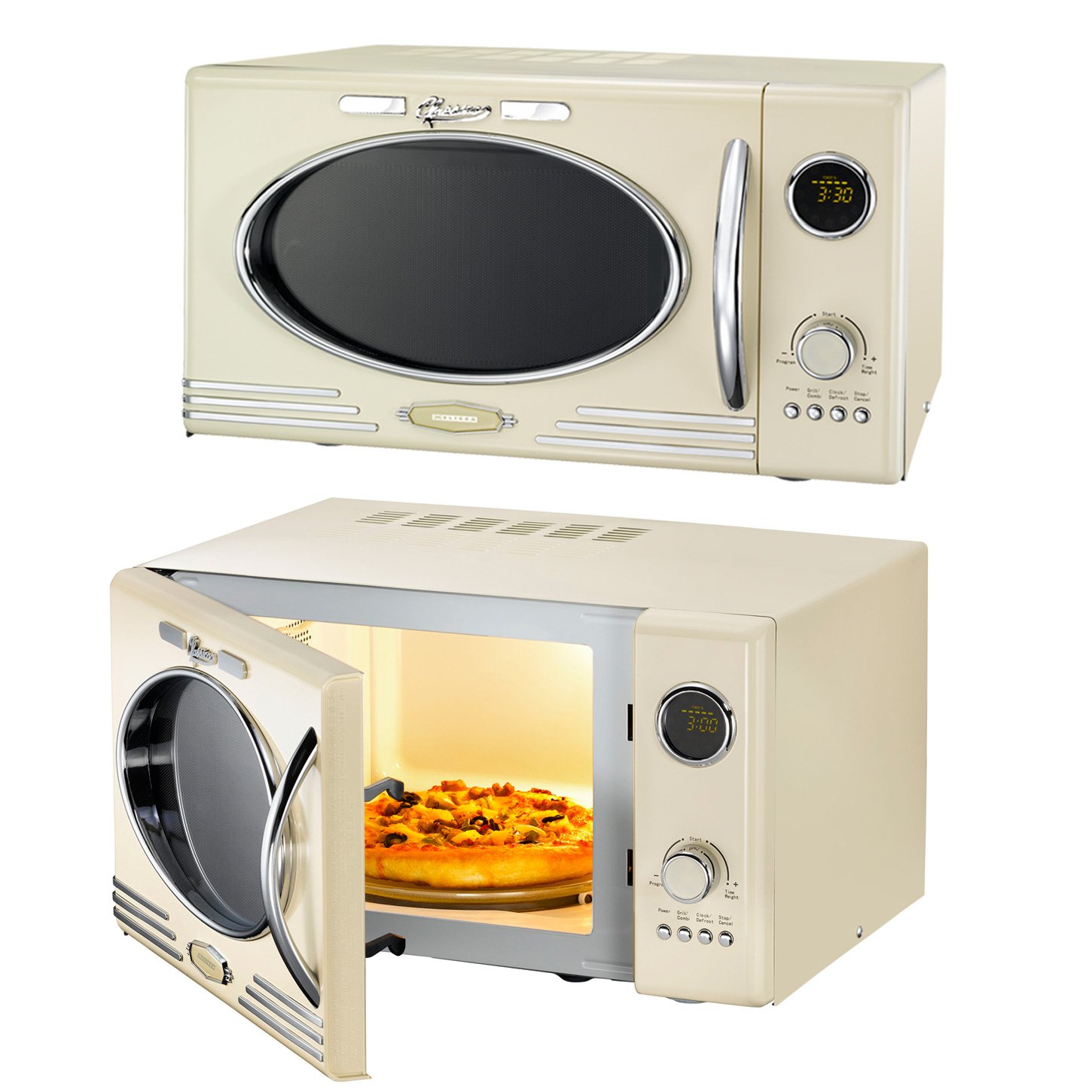 Melissa Classico Microondas Crema Barbacoa, diseño retro, función ...