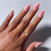 Glamnetic Press On Nails - Short Almond, Glossy Fake Nails 30 Pc Full Kit | Everyday Pink press on nails in 15 sizes. Glossy glue-on set. Waterproof, chip-resistant, up to 2 weeks wear
