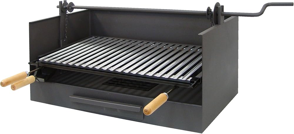 EL ZORRO 71517-tiroir BBQ Grill with Elevator & Stainless Steel Grate
