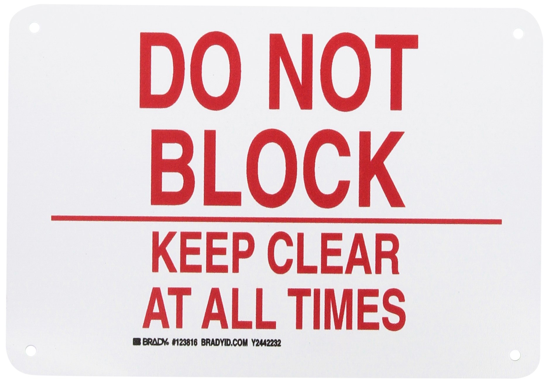 Brady 123816 Door Sign s Sign, Legend 